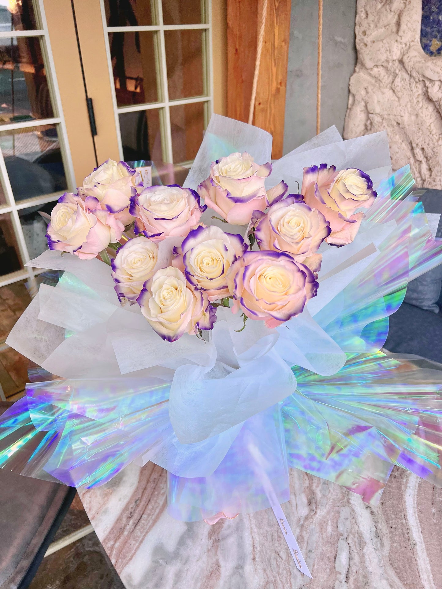 Camellia - Pink Aurora Ecuadorian Rose Bouquet