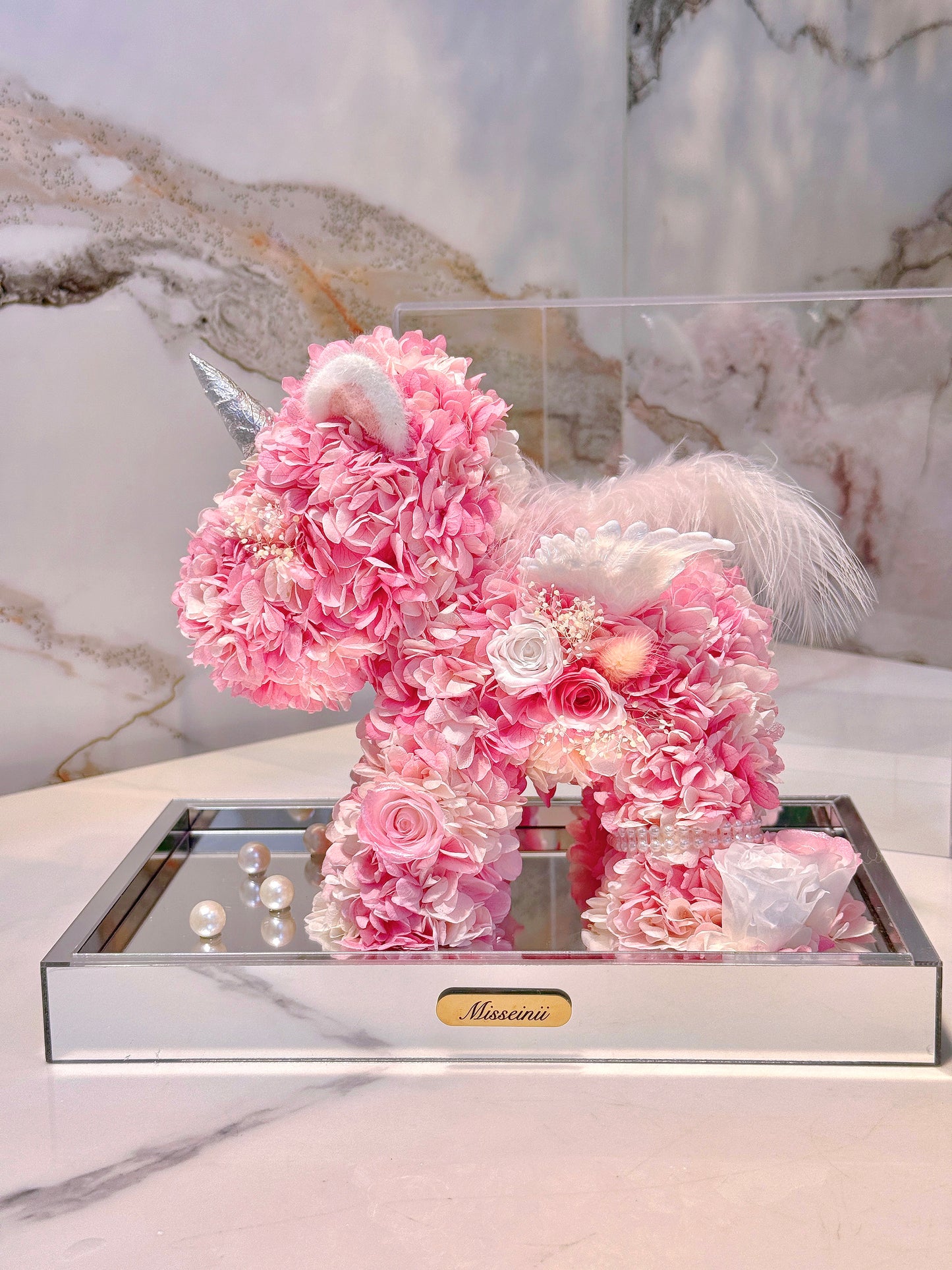 Lovely Unicorn Preserved Rose Hydrangea - Candy Pink