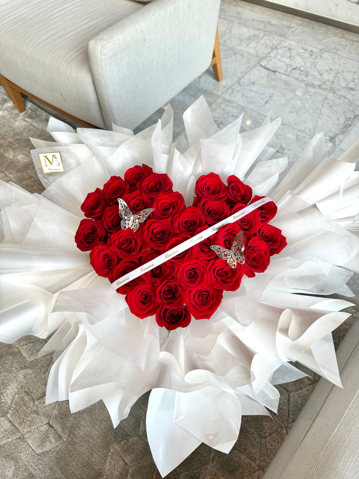 Ecuadorian Roses in Heart Shape