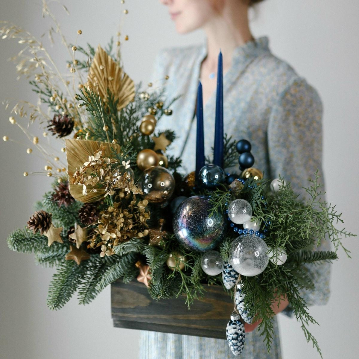 Christmas Centerpiece with Candles
