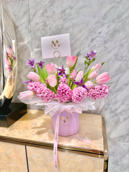 Flora - Dutch Pink Tulips & Hyacinths