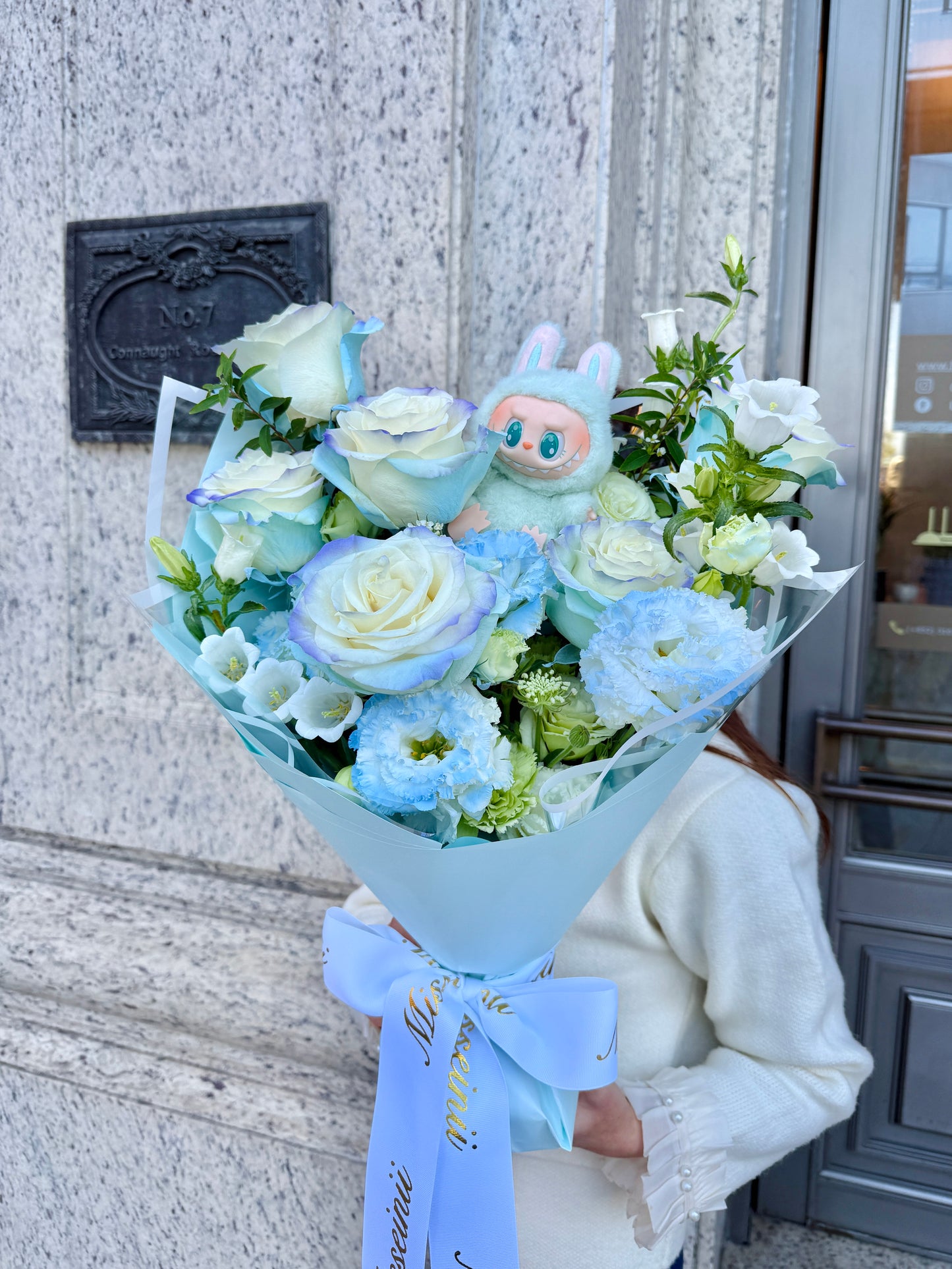 Light Blue Labubu Flower Bouquet