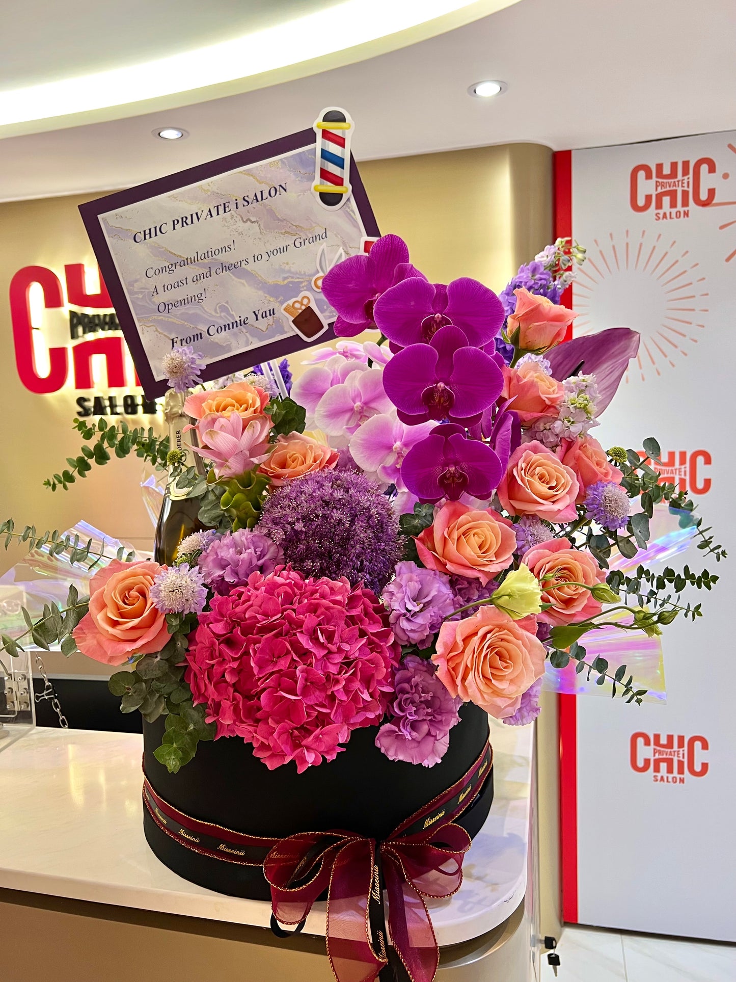 豪華香檳花盒套裝