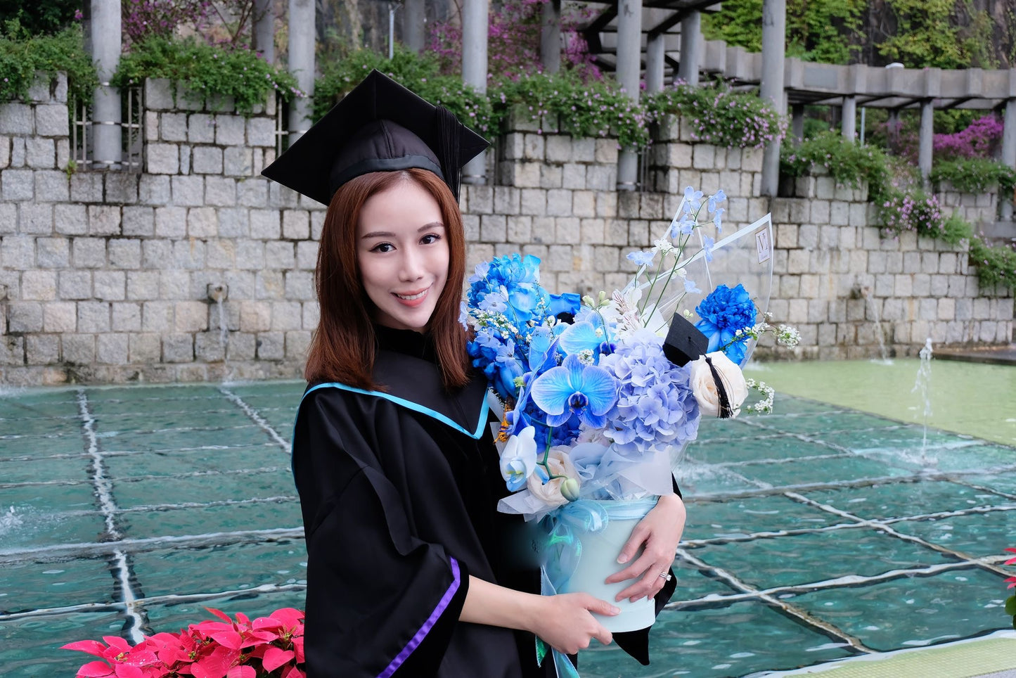 Kayla - Blue Peony, Hydrangea, Orchid