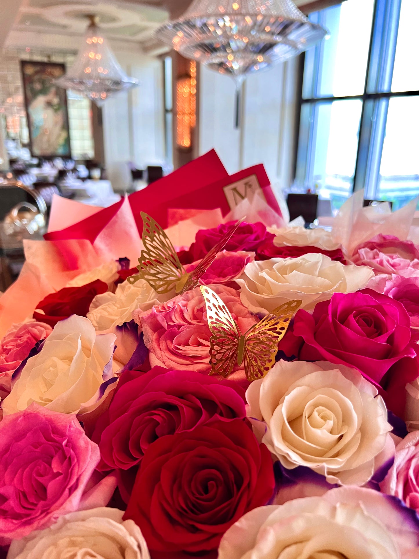 Premium Ecuadorian Roses Bouquet in Red Pink Mix