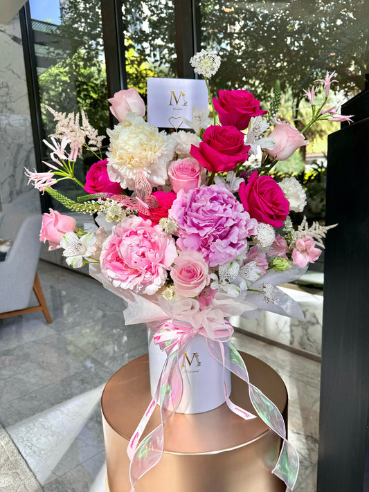 Aurelia - Elegant New Zealand Pink Peonies & Ecuadorian Roses