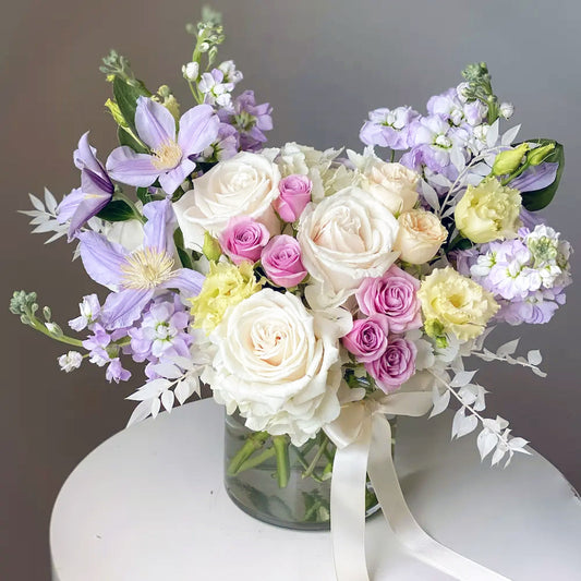 Lavender & Cream Flowers Arrangement