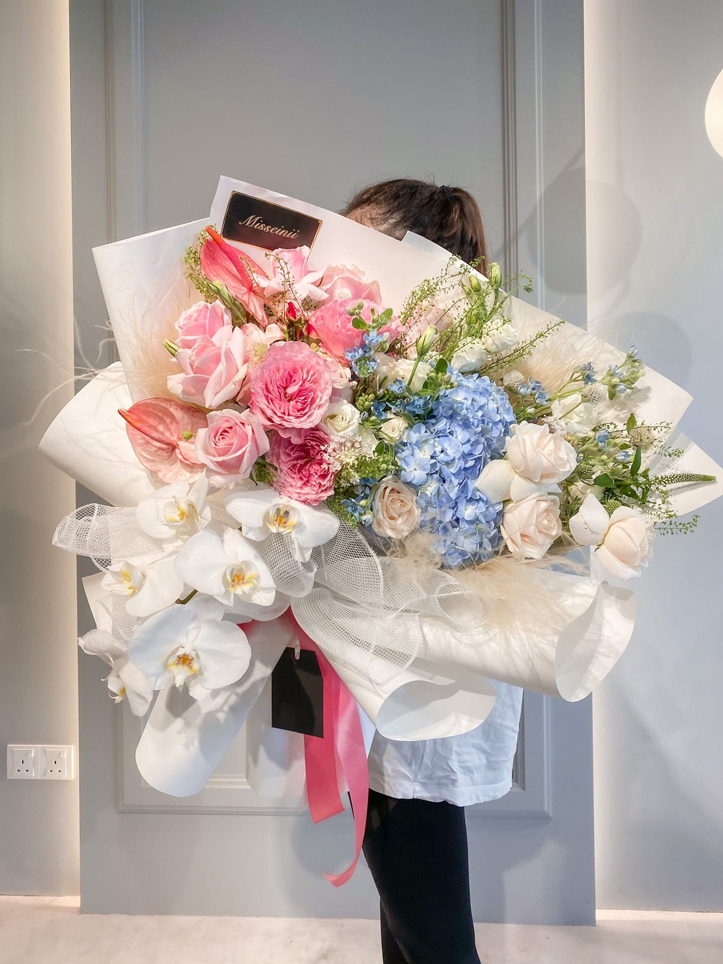 Fairytale - Garden Rose Hydrangea Orchid Bouquet